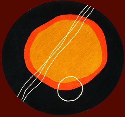 Rug: Copper On Black
